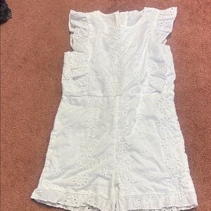 SHEIN White Eyelet Kids Bodysuit